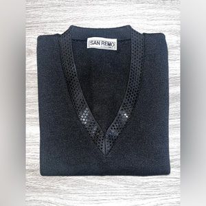San Remo Women’s Vintage Black Laura Knit Size XL NWT